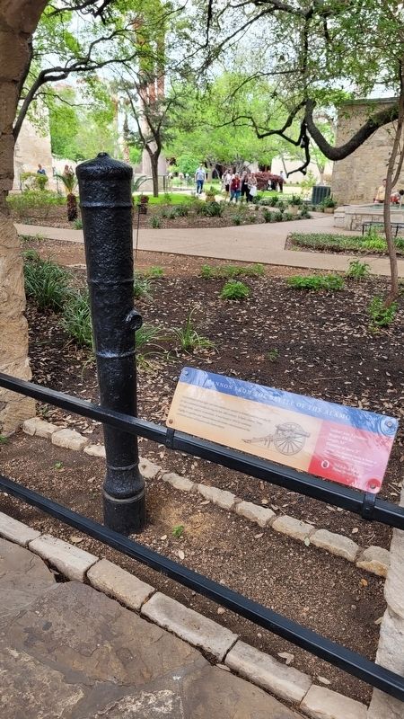 The Alamo Cannon and Marker image. Click for full size.