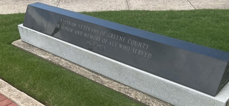 Vietnam Veterans of Greene County Marker. Click for full size. Vietnam Veterans of Greene County Marker image. Click for full size.