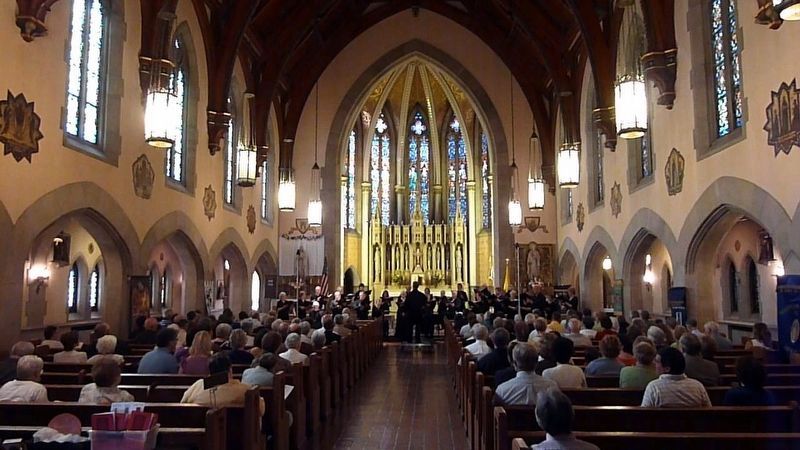Interior of St. Lawrence Church, now Chapel image. Click for full size.