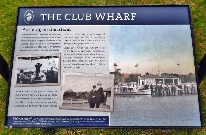 The Club Wharf Marker. Click for full size. The Club Wharf Marker image. Click for full size.