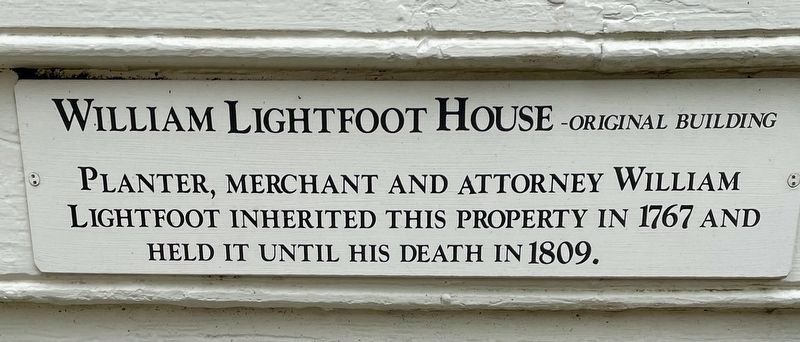 William Lightfoot House Marker image. Click for full size.