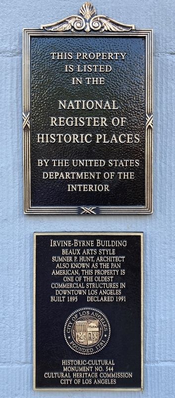Irvine-Byrne Building Marker. Click for full size. Irvine-Byrne Building Marker image. Click for full size.