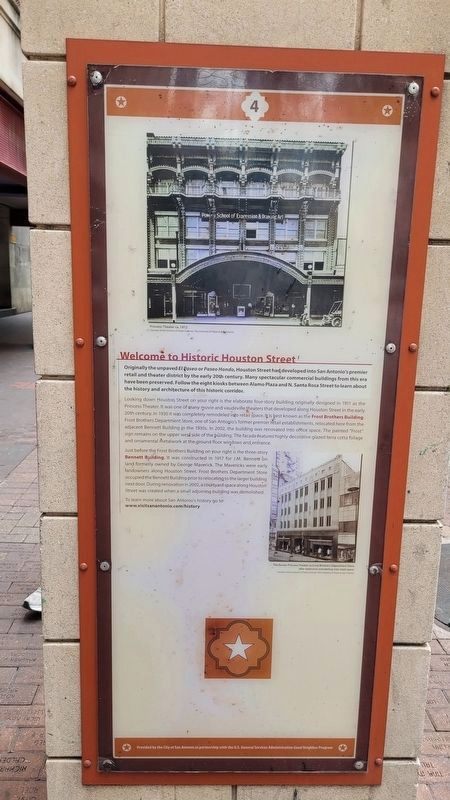 Welcome to Historic Houston Street Marker - Panel 1. Click for full size. Welcome to Historic Houston Street Marker - Panel 1 image. Click for full size.