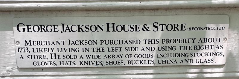George Jackson House & Store Marker image. Click for full size.