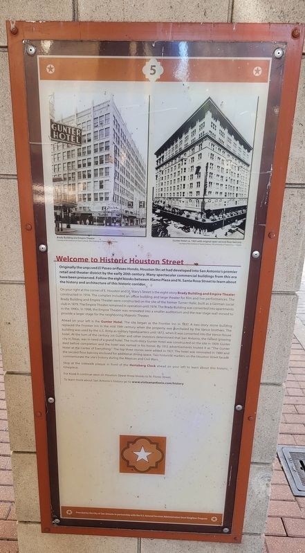 Welcome to Historic Houston Street Marker image. Click for full size.