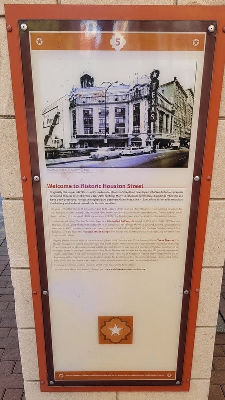 Welcome to Historic Houston Street Marker - Panel 2 image. Click for full size.