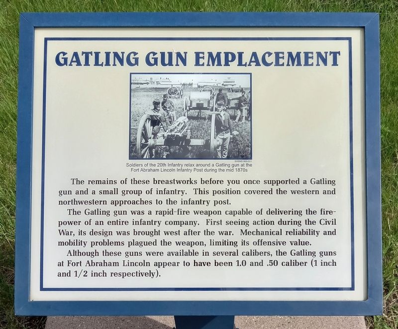 Gatling Gun Emplacement Marker. Click for full size. Gatling Gun Emplacement Marker image. Click for full size.