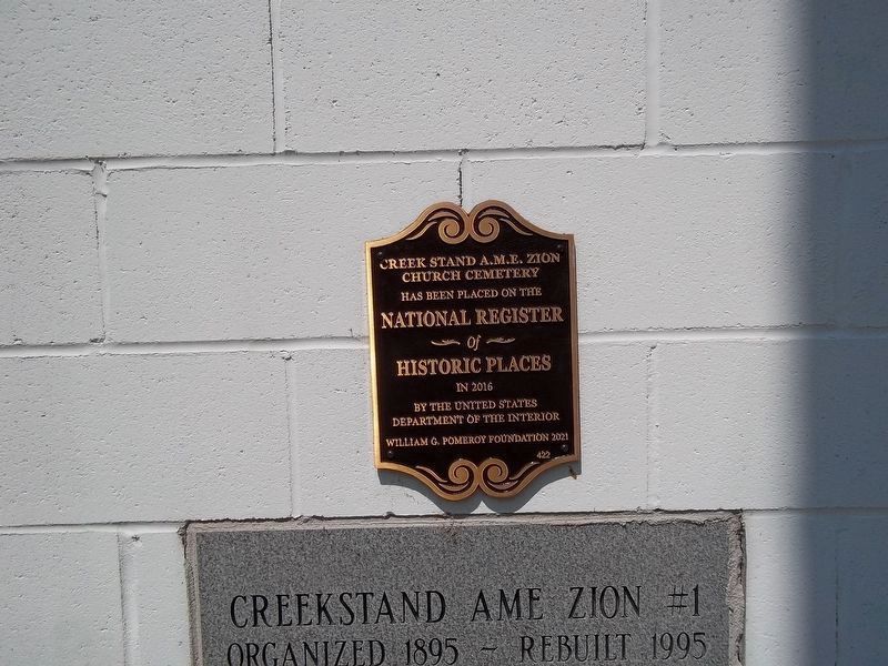 Creek Stand AME Church Cemetery added to NRHP.. Click for full size. Creek Stand AME Church Cemetery added to NRHP. image. Click for full size.