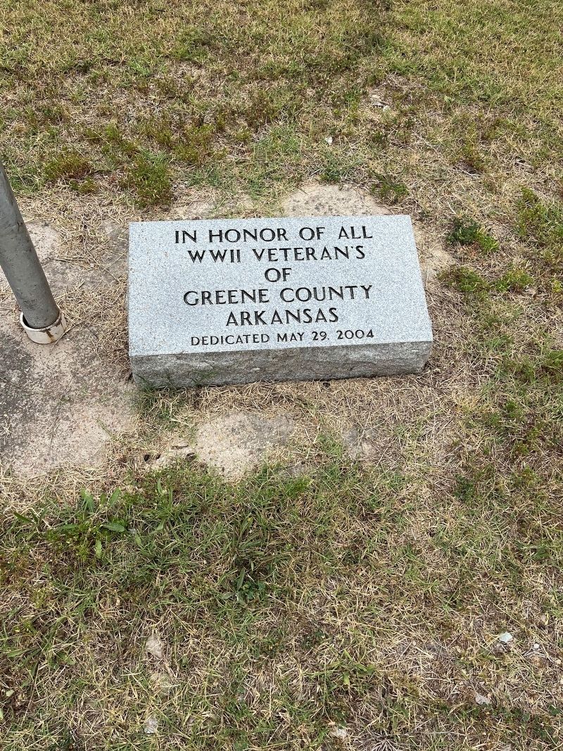 In Honor of all WW II Veterans of Greene County Marker. Click for full size. In Honor of all WW II Veterans of Greene County Marker image. Click for full size.