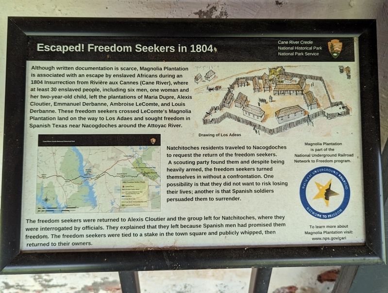 Escaped! Freedom Seekers in 1804 Marker image. Click for full size.