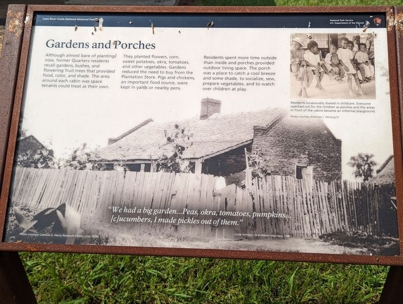 Gardens and Porches Marker. Click for full size. Gardens and Porches Marker image. Click for full size.