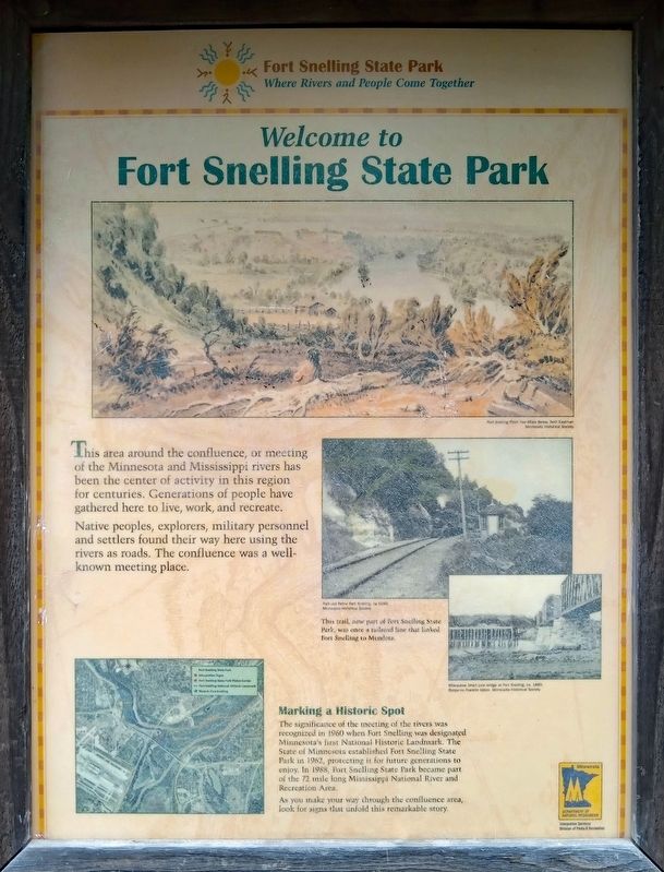 Welcome to Fort Snelling State Park Marker image. Click for full size.