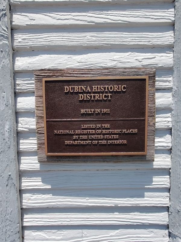 Dubina Historic District National Register of Historic Places Marker image. Click for full size.