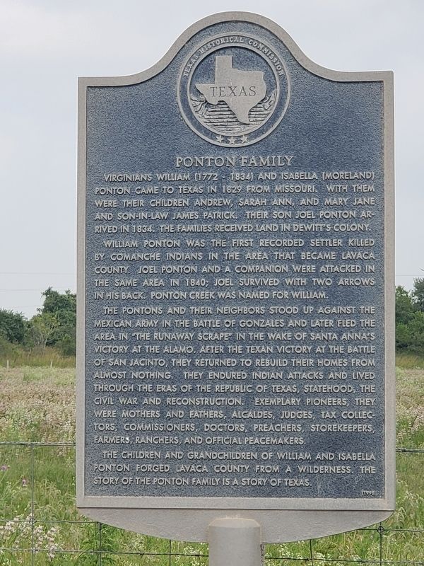 Ponton Family Marker. Click for full size. Ponton Family Marker image. Click for full size.