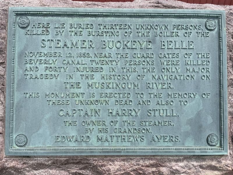 Steamer <i>Buckeye Belle</i> Marker. Click for full size. Steamer <i>Buckeye Belle</i> Marker image. Click for full size.