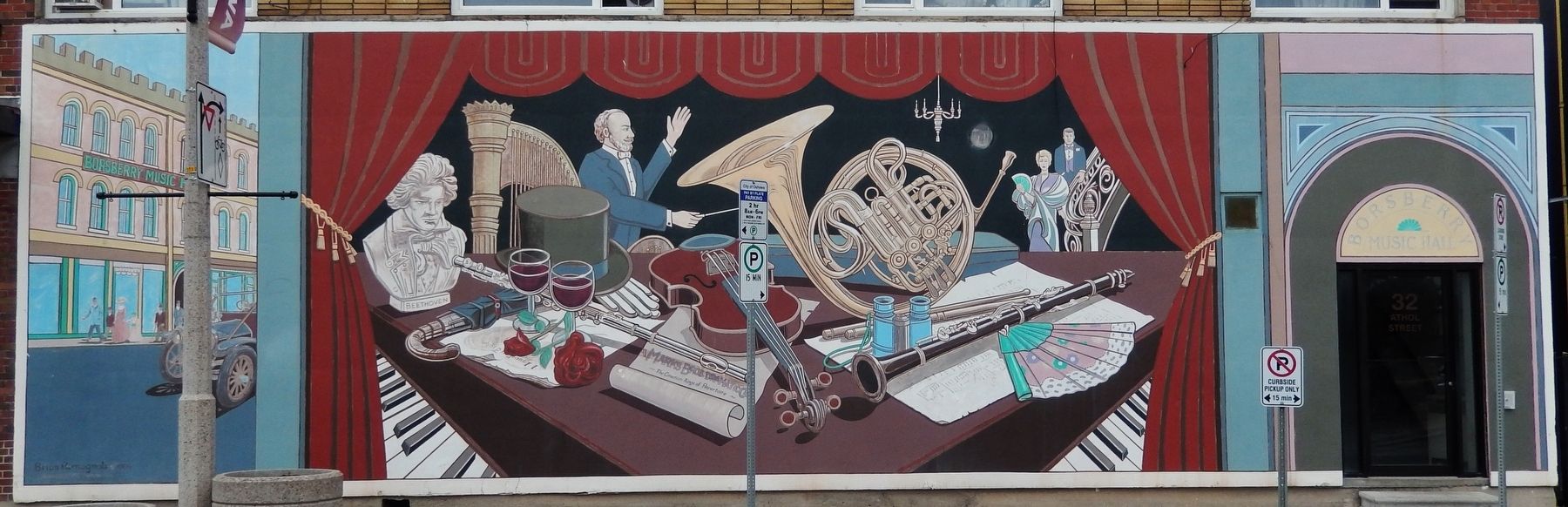 Borsberry Music Hall Mural. Click for full size. Borsberry Music Hall Mural image. Click for full size.