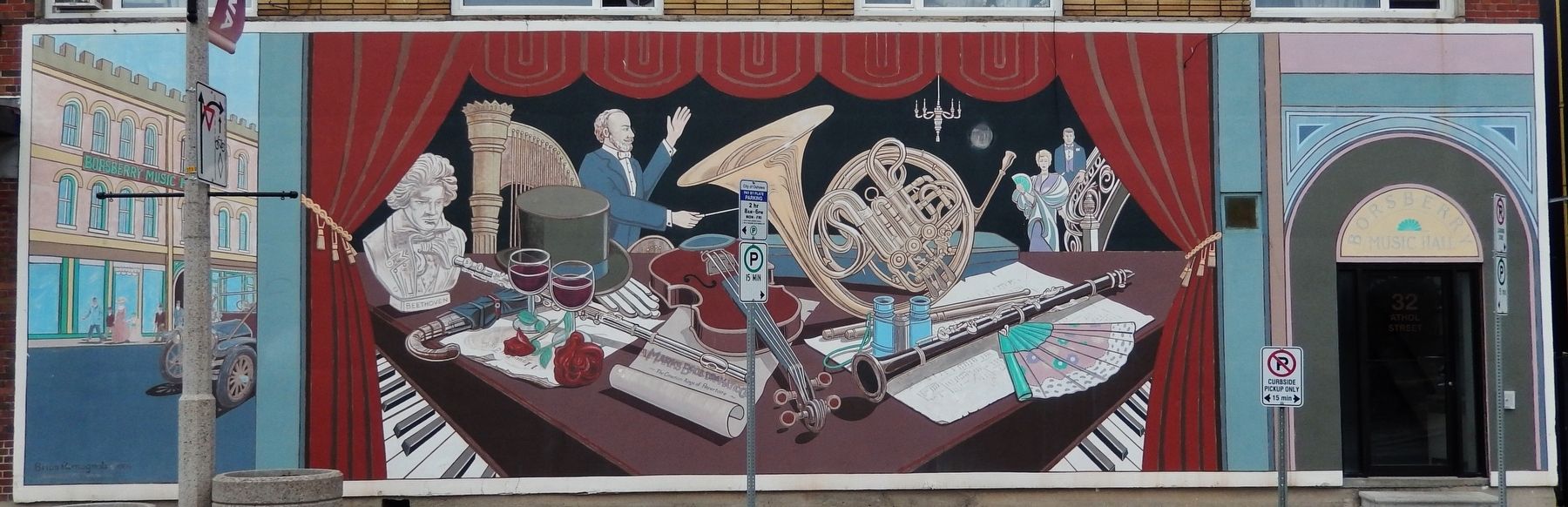Borsberry Music Hall Mural image. Click for full size.