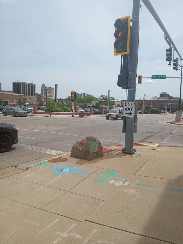 First Sangamon County Courthouse Marker image. Click for full size.