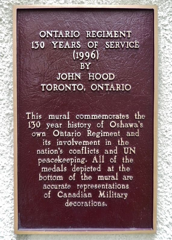 Ontario Regiment 130 Years of Service Marker image. Click for full size.