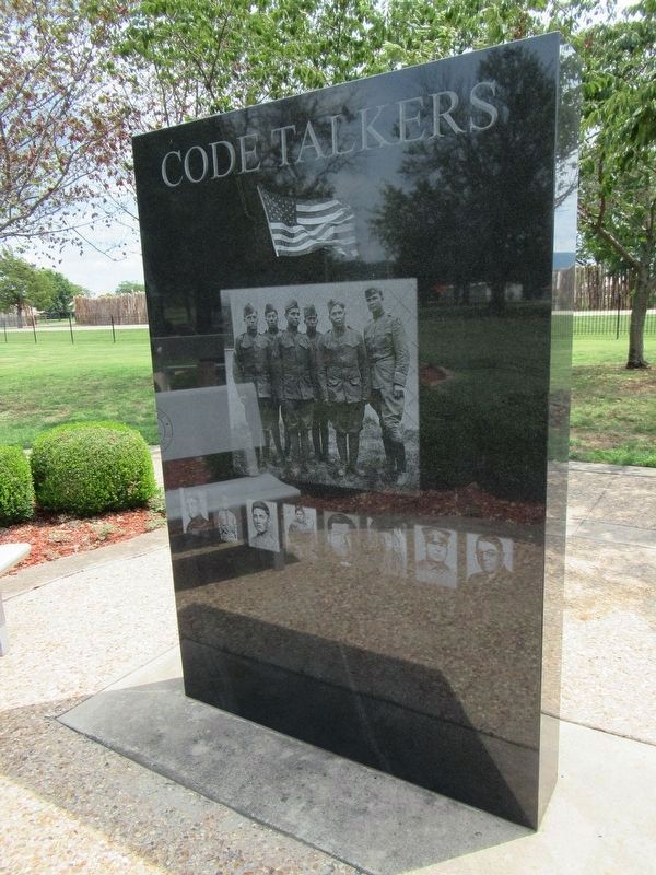 Choctaw Code Talkers Marker Reverse image. Click for full size.