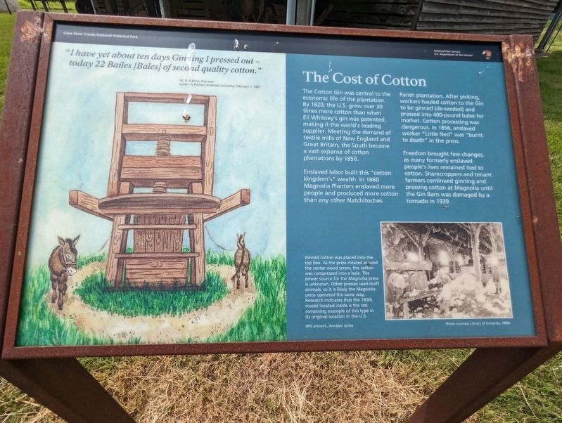 The Cost of Cotton Marker image. Click for full size.