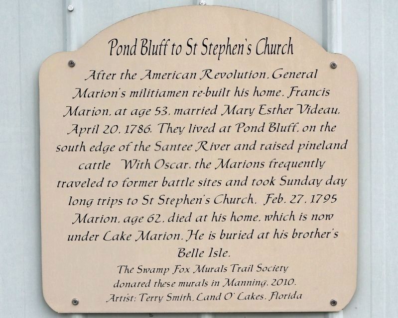 Pond Bluff to St Stephens Marker image. Click for full size.