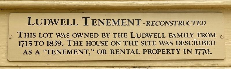 Ludwell Tenement Marker. Click for full size. Ludwell Tenement Marker image. Click for full size.