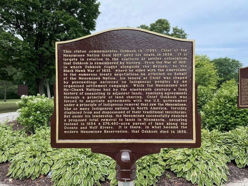 Chief Oshkosh Monument. Click for full size. Chief Oshkosh Monument image. Click for full size.