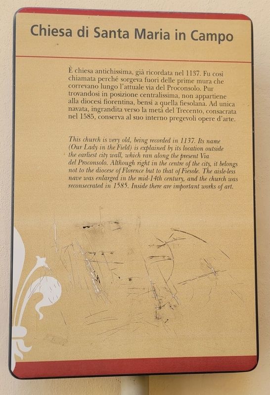 Chiesa di Santa Maria in Campo / Church of Saint Mary in the Field Marker image. Click for full size.