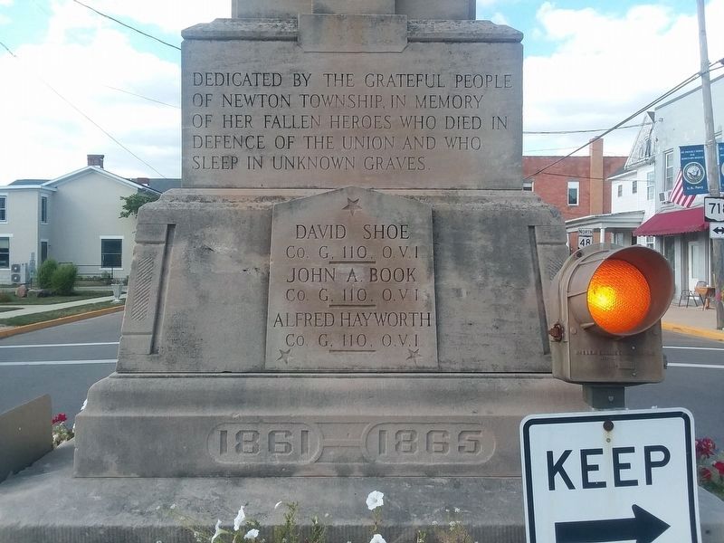 Newton Township Civil War Memorial image. Click for full size.
