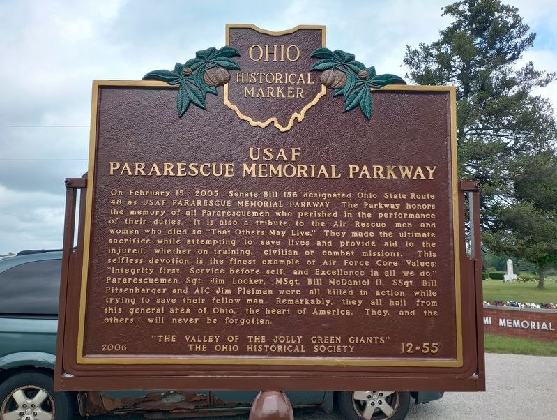 USAF Pararescue Memorial Parkway Marker. Click for full size. USAF Pararescue Memorial Parkway Marker image. Click for full size.