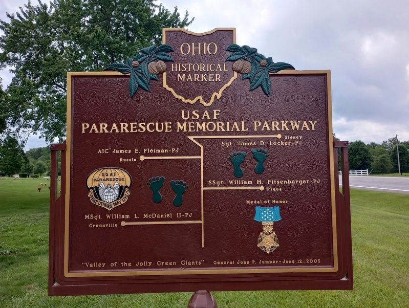 USAF Pararescue Memorial Parkway Marker image. Click for full size.