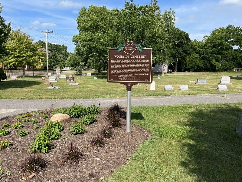 Woodside Cemetery marker in the cemetery. Click for full size. Woodside Cemetery marker in the cemetery image. Click for full size.