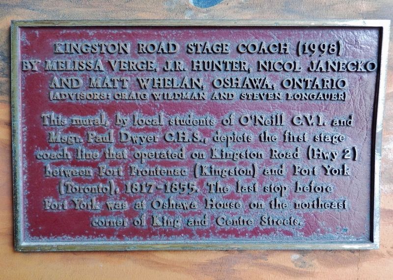 Kingston Road Stage Coach Marker image. Click for full size.