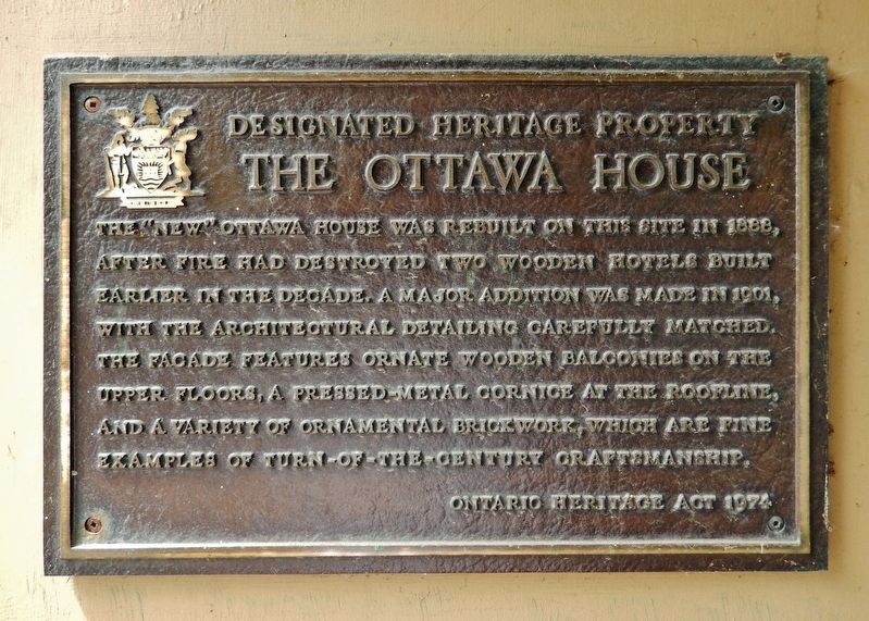 The Ottawa House Marker. Click for full size. The Ottawa House Marker image. Click for full size.