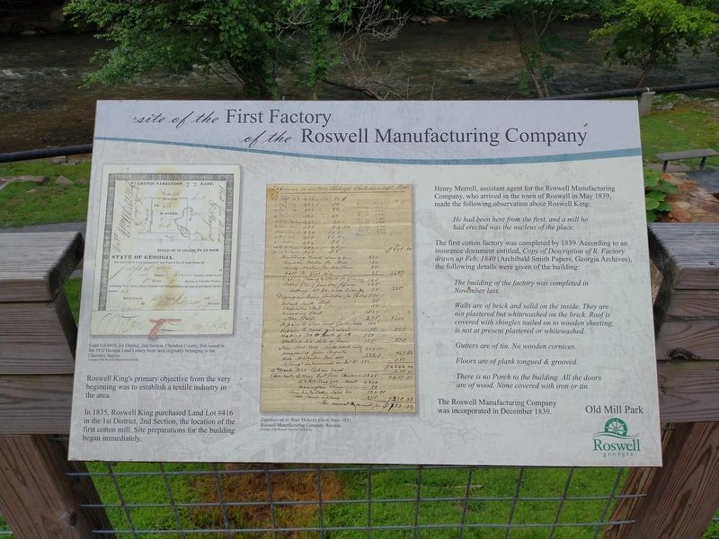 Site of the First Factory of the Roswell Manufacturing Company Marker image. Click for full size.