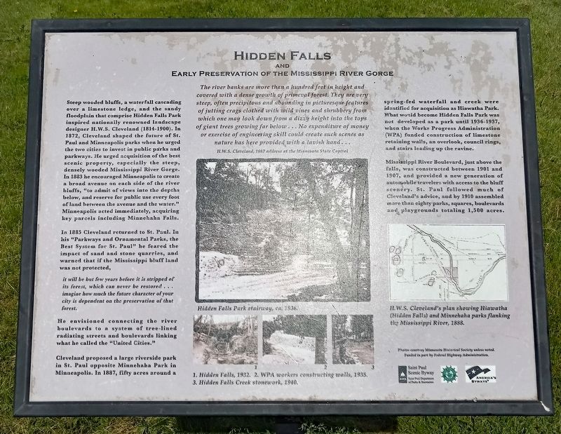Hidden Falls Marker. Click for full size. Hidden Falls Marker image. Click for full size.