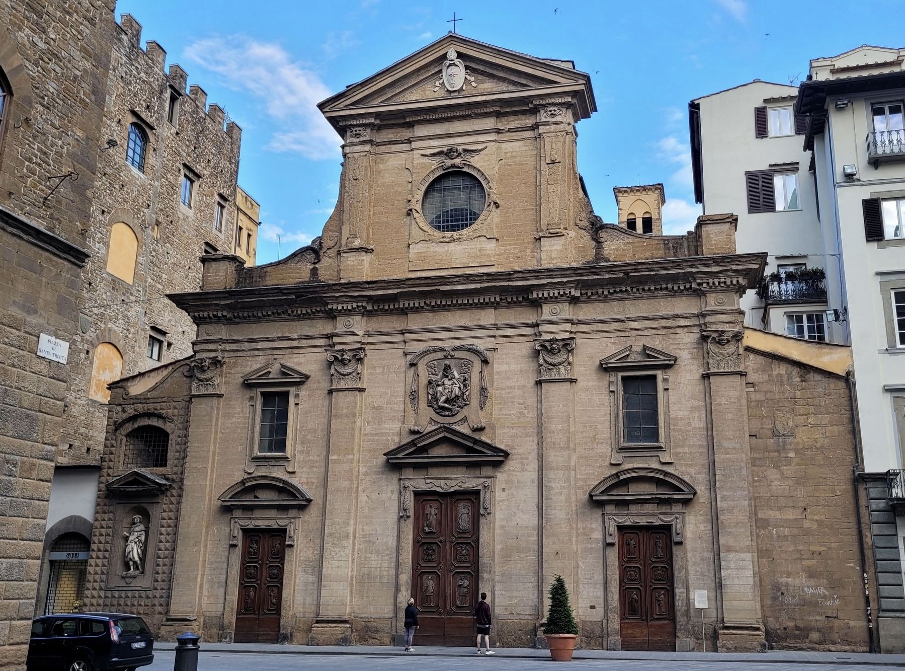 The view of the Church of the Holy Trinity and Marker from across the street image. Click for full size.