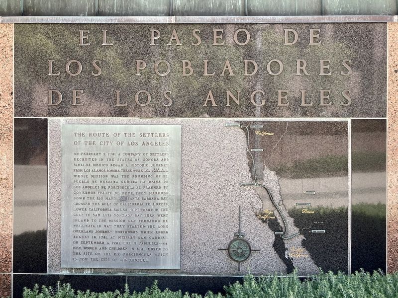 Settlers of Los Angeles Marker image. Click for full size.