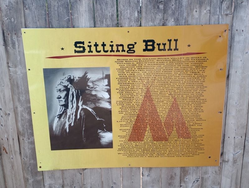 Sitting Bull Marker. Click for full size. Sitting Bull Marker image. Click for full size.