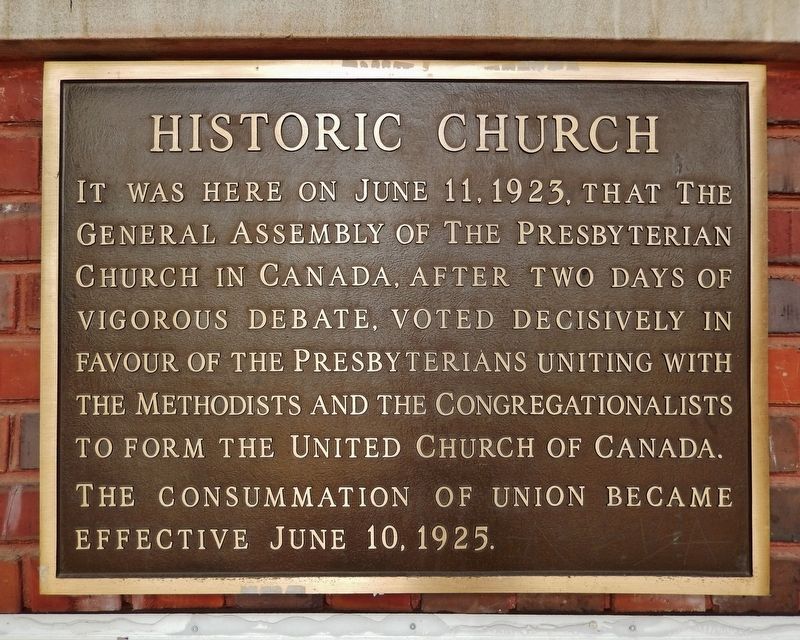 Historic Church Marker. Click for full size. Historic Church Marker image. Click for full size.