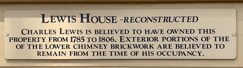 Lewis House Marker image. Click for full size.