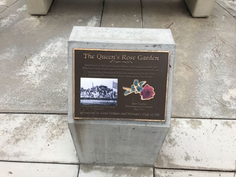 The Queen's Rose Garden Marker image. Click for full size.