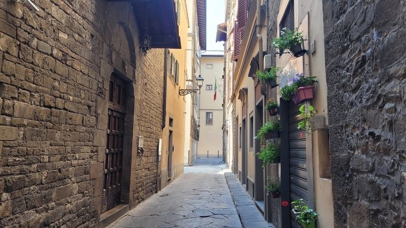 The view of the Church of Saint Margaret of the Cerchi and Marker from the street image. Click for full size.
