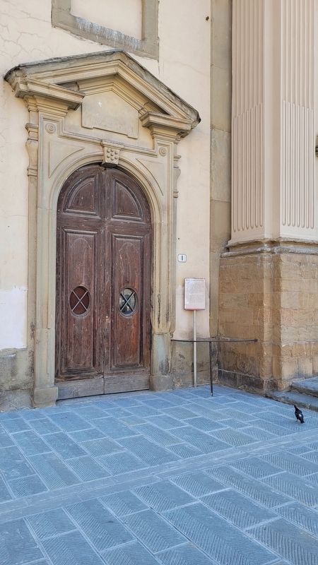 The left entrance of the Church of the Saint Mark and the Marker image. Click for full size.