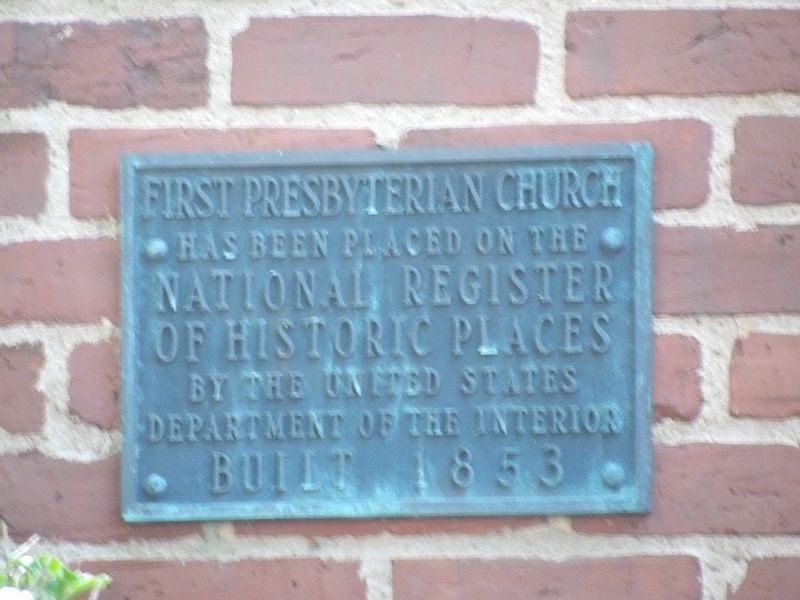 First Presbyterian Church Marker image. Click for full size.