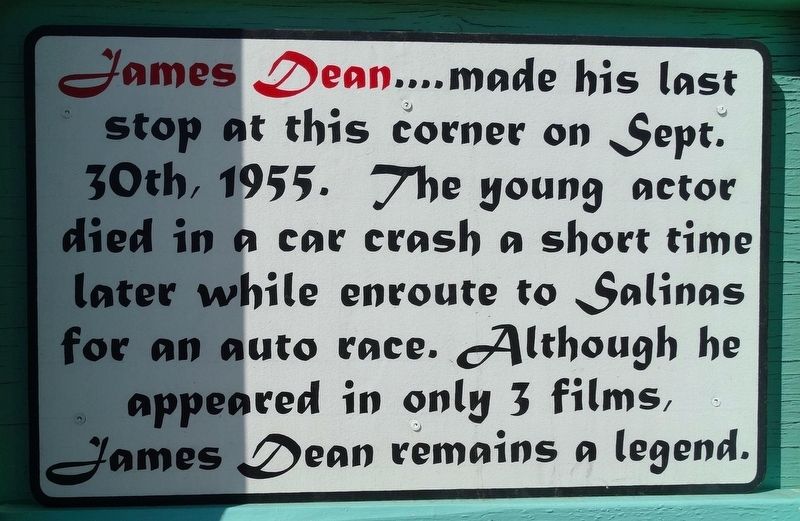 James Dean Marker image. Click for full size.