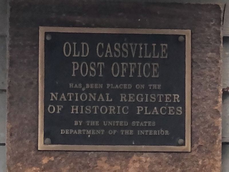 Old Cassville Post Office Marker image. Click for full size.