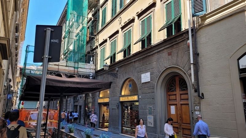 The view of the Mario Del Monaco Marker along the street image. Click for full size.