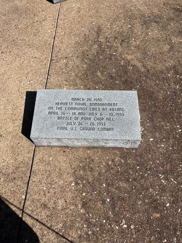 Heaviest Naval Bombardment / Battle of Pork Chop Hill / Final U.S. Ground Combat Marker image. Click for full size.